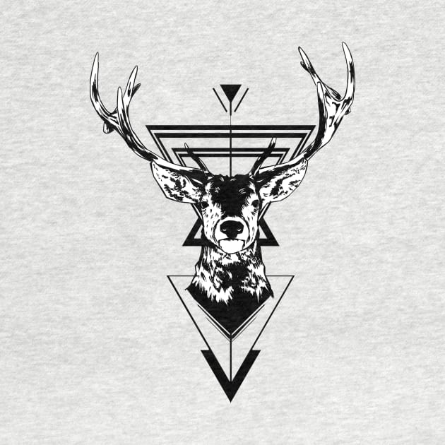 Deer design geometric by Triou